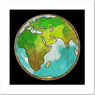 'Planet Earth Globe' Awesome Earth Day Globe Posters and Art